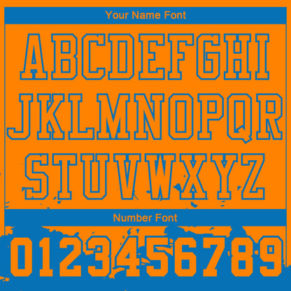 Custom Bay Orange Blue Color Splash Round Neck Sublimation Basketball Suit Jersey - Sky-Custom