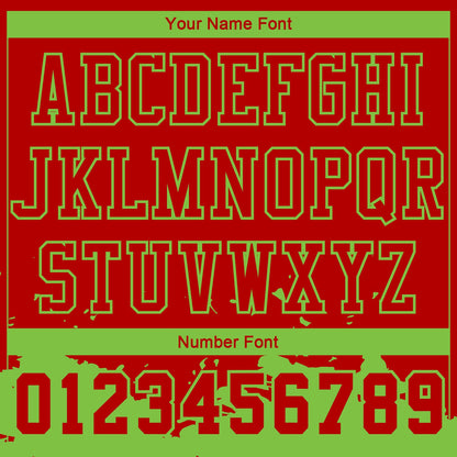 Custom Red Neon Green Color Splash Round Neck Sublimation Basketball Suit Jersey - Sky-Custom