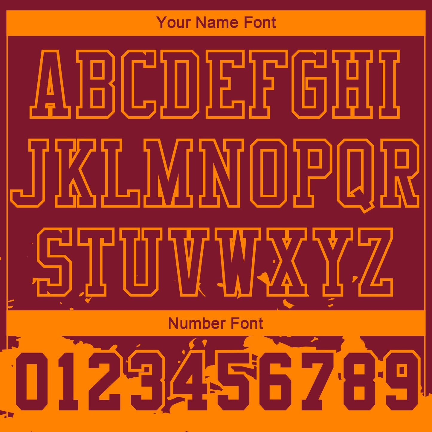 Custom Maroon Bay Orange Color Splash Round Neck Sublimation Basketball Suit Jersey - Sky-Custom