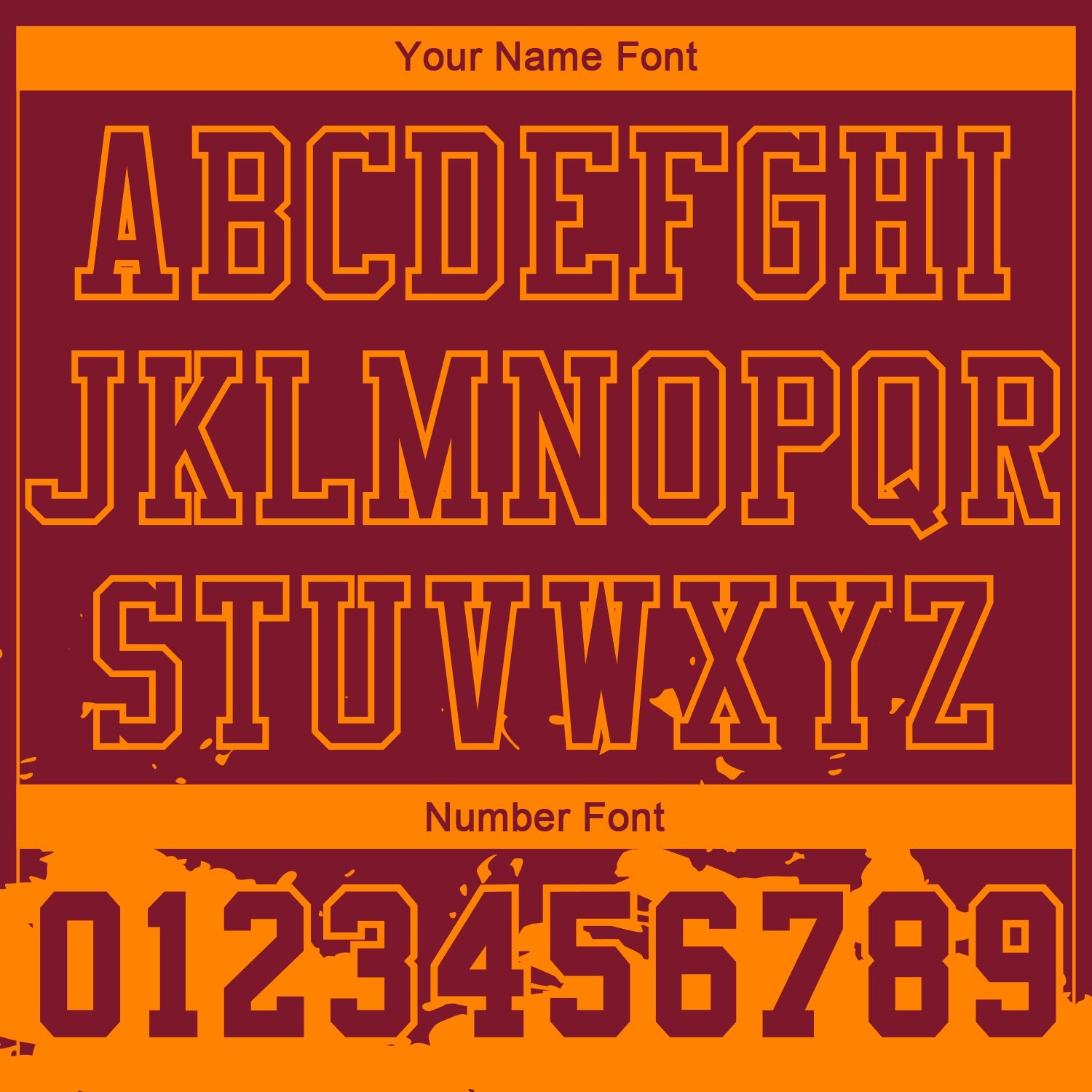 Custom Maroon Bay Orange Color Splash Round Neck Sublimation Basketball Suit Jersey - Sky-Custom