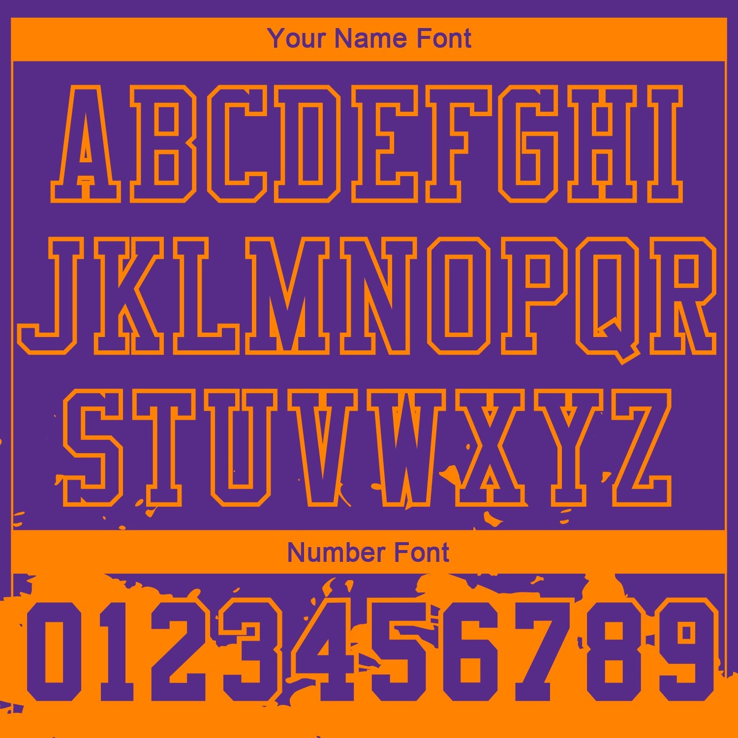Custom Purple Bay Orange Color Splash Round Neck Sublimation Basketball Suit Jersey - Sky-Custom