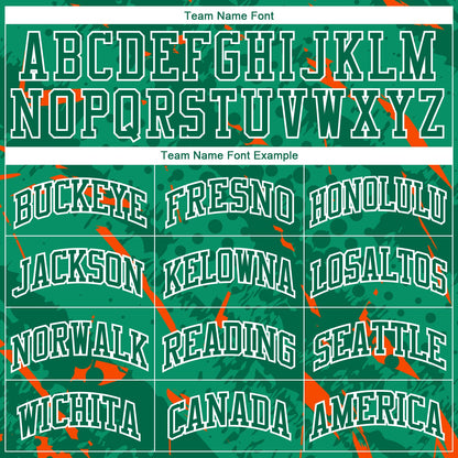 Custom Green Orange-White Bright Lines Round Neck Sublimation Basketball Suit Jersey - Sky-Custom