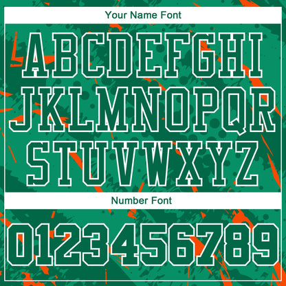 Custom Green Orange-White Bright Lines Round Neck Sublimation Basketball Suit Jersey - Sky-Custom