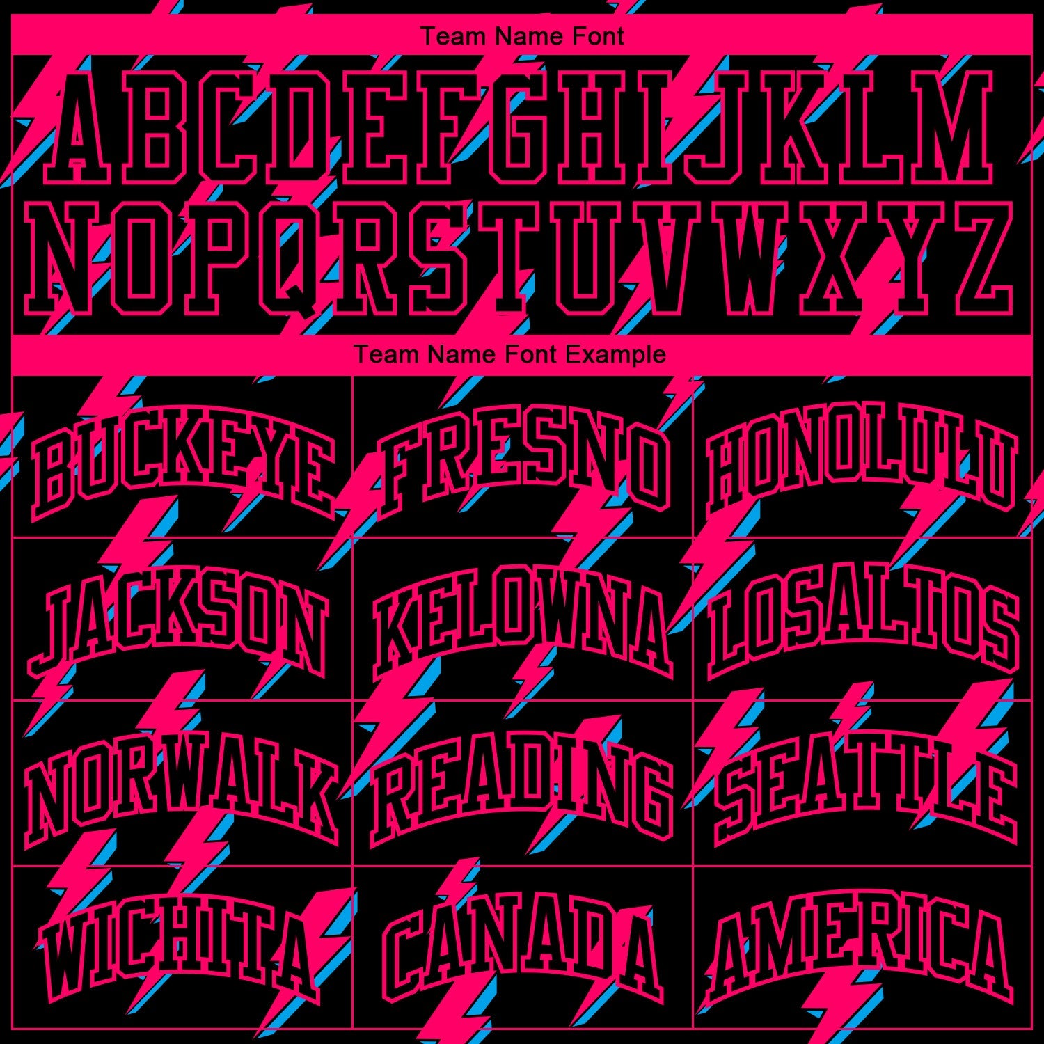 Custom Black Pink Lightning Shapes Round Neck Sublimation Basketball Suit Jersey - Sky-Custom