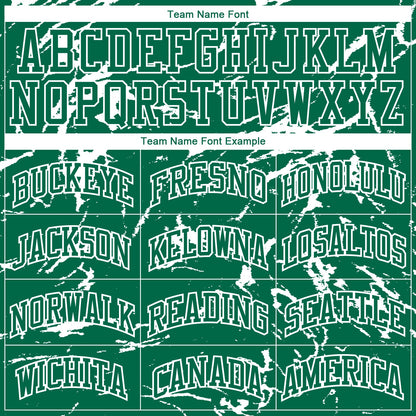 Custom Kelly Green White Abstract Grunge Art Round Neck Sublimation Basketball Suit Jersey - Sky-Custom
