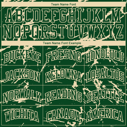 Custom Green Cream Abstract Grunge Art Round Neck Sublimation Basketball Suit Jersey - Sky-Custom