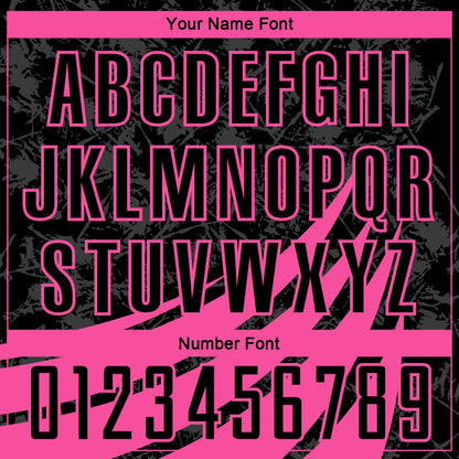 Custom Black Pink Wind Shapes Round Neck Sublimation Basketball Suit Jersey - Sky-Custom