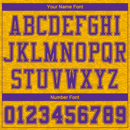 Custom Gold Purple Color Block Round Neck Sublimation Basketball Suit Jersey - Sky-Custom