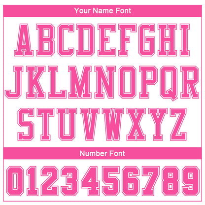 Custom White Pink Color Block Round Neck Sublimation Basketball Suit Jersey - Sky-Custom