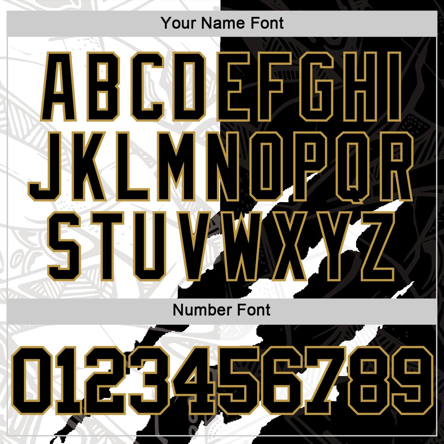 Custom Graffiti Pattern Black Old Gold-White Scratch Round Neck Sublimation Basketball Suit Jersey - Sky-Custom