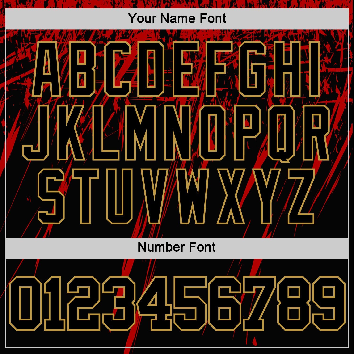 Custom Black Red-Old Gold Splash Round Neck Sublimation Basketball Suit Jersey - Sky-Custom