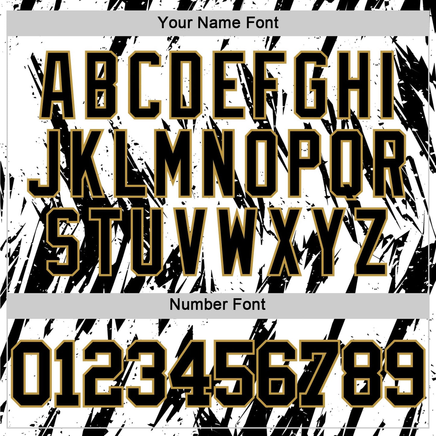 Custom White Black-Old Gold Abstract Sharp Shape Fragment Art Round Neck Sublimation Basketball Suit Jersey - Sky-Custom