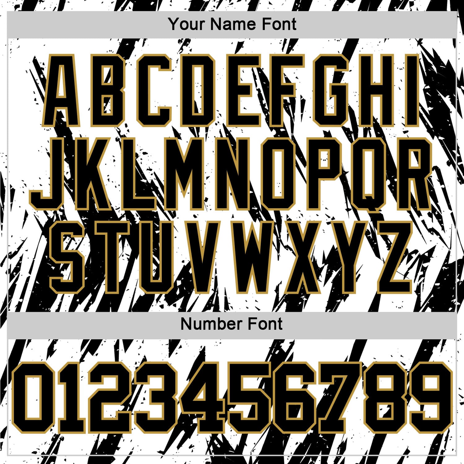 Custom White Black-Old Gold Abstract Sharp Shape Fragment Art Round Neck Sublimation Basketball Suit Jersey - Sky-Custom