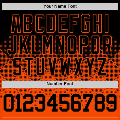 Custom Black Orange Gradient Square Shapes Round Neck Sublimation Basketball Suit Jersey - Sky-Custom