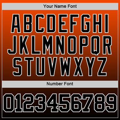 Custom Orange Black-White Gradient Square Shapes Round Neck Sublimation Basketball Suit Jersey - Sky-Custom