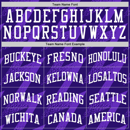 Custom Purple White Zigzag Shape Round Neck Sublimation Basketball Suit Jersey - Sky-Custom