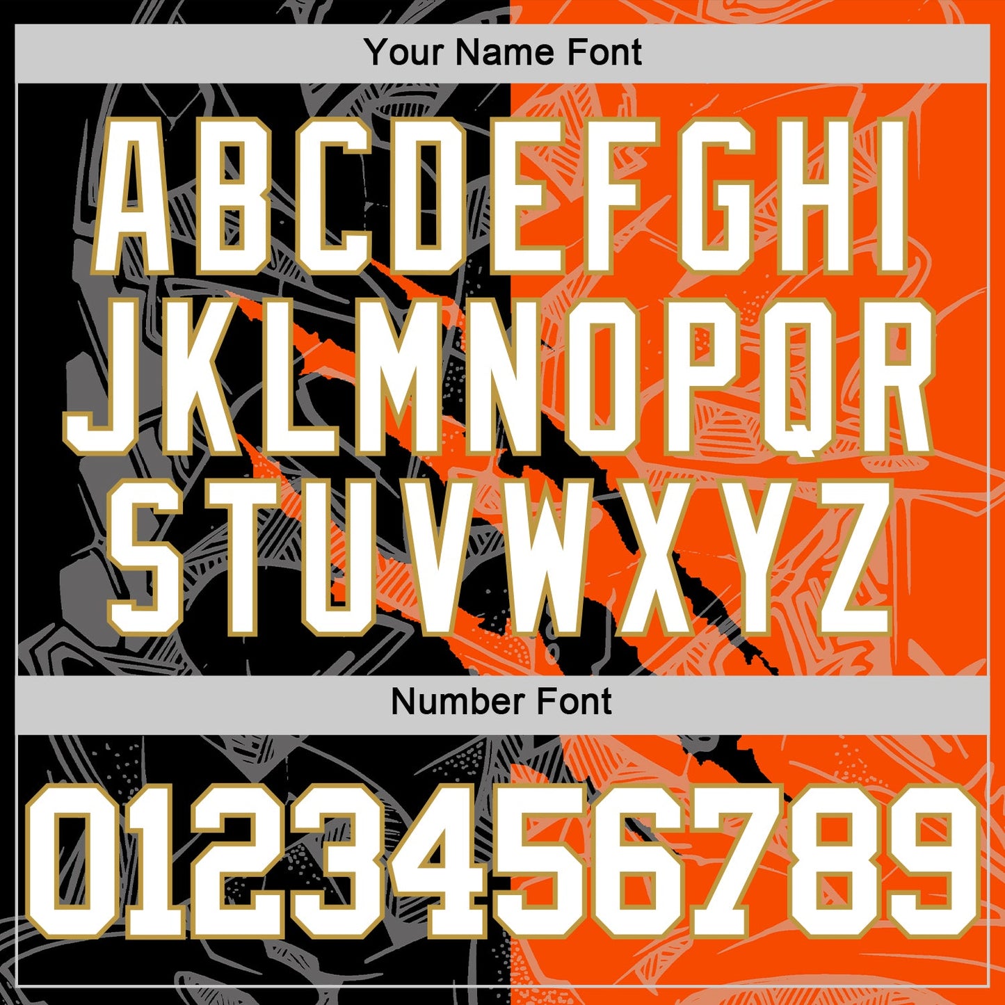 Custom Graffiti Pattern White Black Orange-Old Gold Scratch Round Neck Sublimation Basketball Suit Jersey - Sky-Custom
