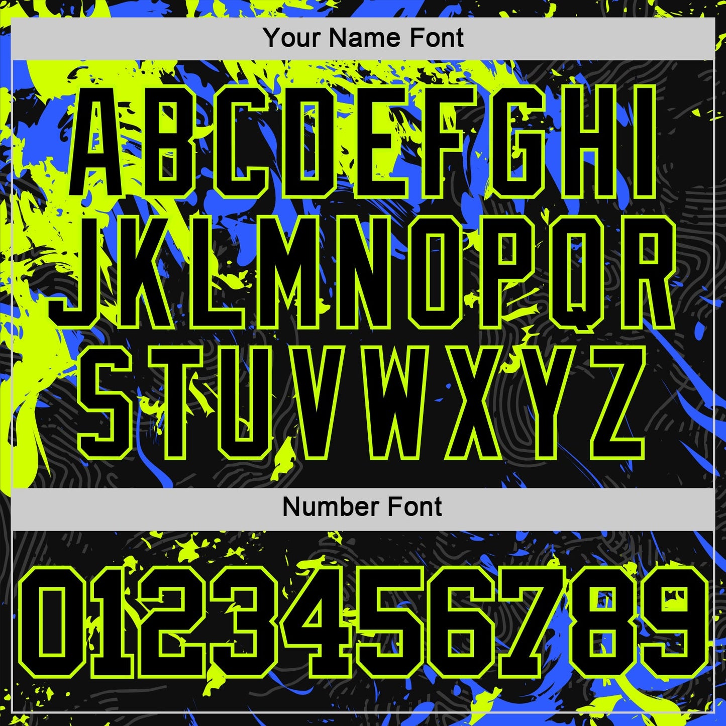 Custom Black Neon Green-Royal Splash Round Neck Sublimation Basketball Suit Jersey - Sky-Custom