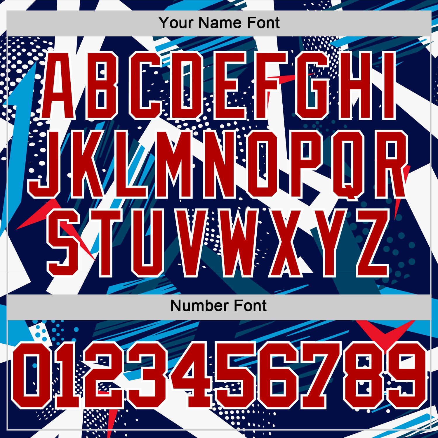 Custom Navy Red-White Geometric Shape Round Neck Sublimation Basketball Suit Jersey - Sky-Custom