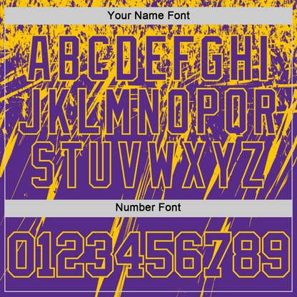 Custom Purple Yellow Splash Round Neck Sublimation Basketball Suit Jersey - Sky-Custom