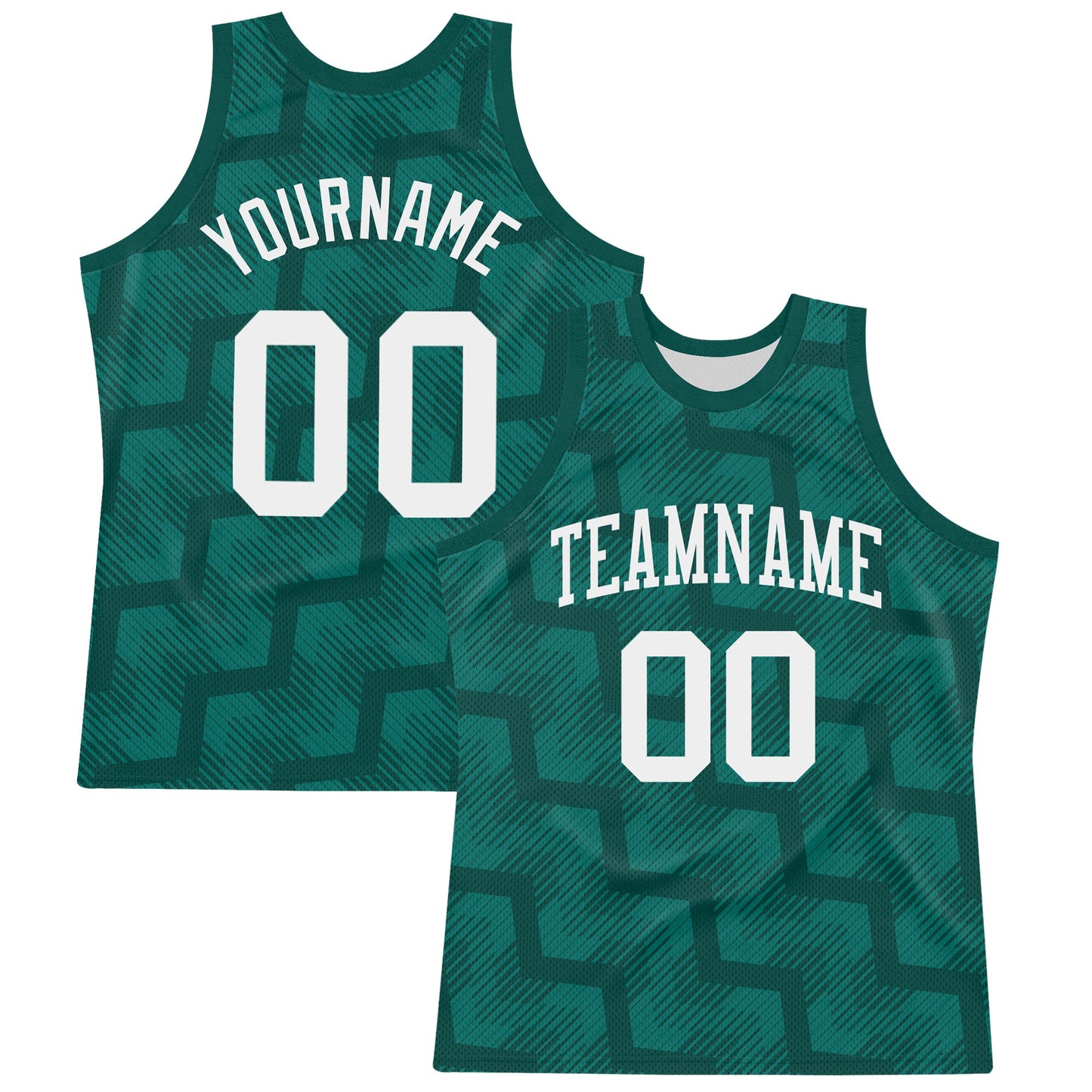 Custom Green White Line Round Neck Sublimation Basketball Suit Jersey - Sky-Custom