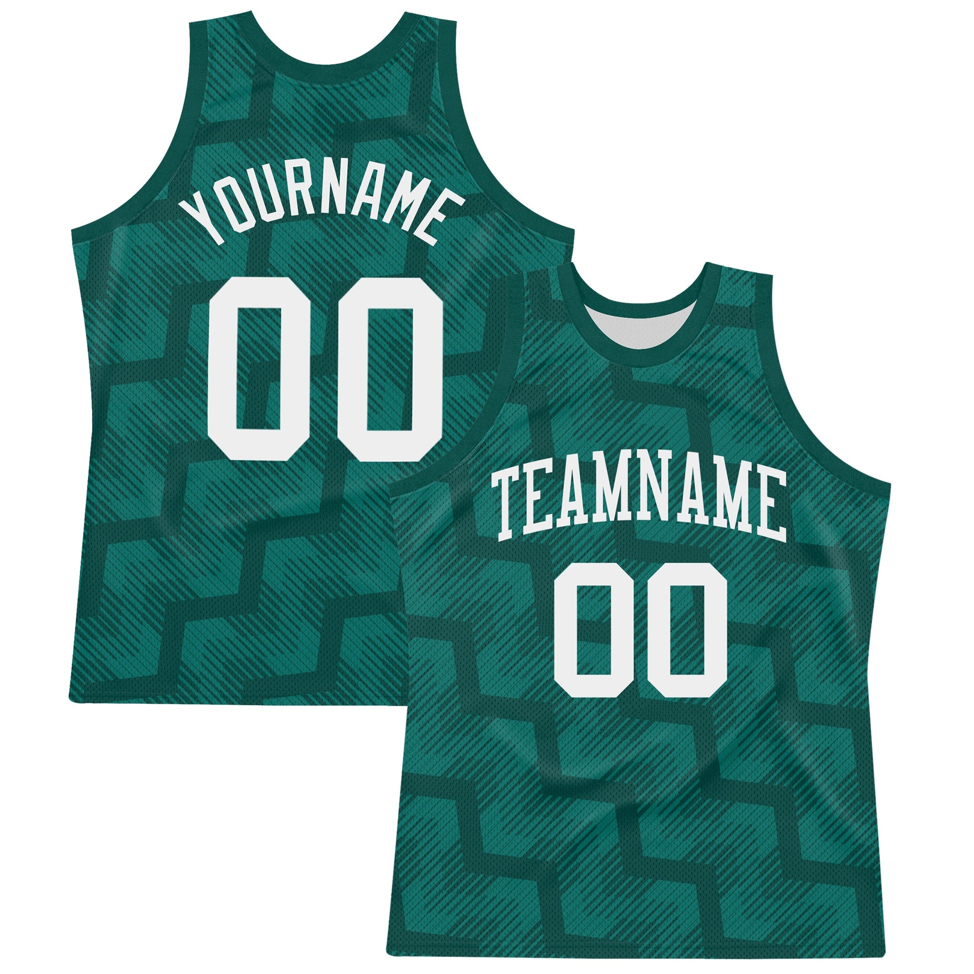 Custom Green White Line Round Neck Sublimation Basketball Suit Jersey - Sky-Custom
