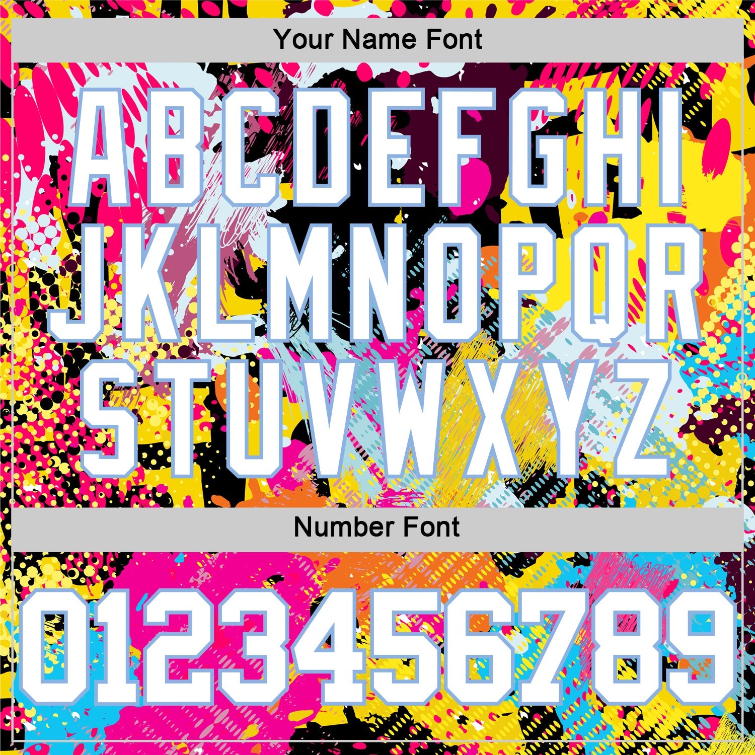 Custom Graffiti Pattern White-Light Blue Splash Round Neck Sublimation Basketball Suit Jersey - Sky-Custom