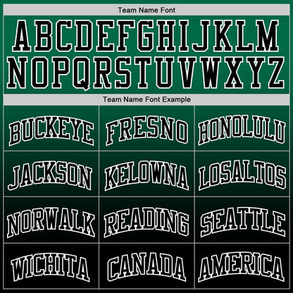 Custom Kelly Green Black-White Fade Fashion Round Neck Sublimation Basketball Suit Jersey - Sky-Custom