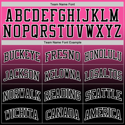 Custom Pink Black-White Fade Fashion Round Neck Sublimation Basketball Suit Jersey - Sky-Custom
