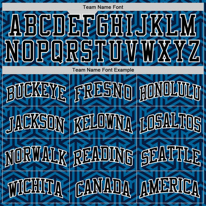 Custom Blue Black-White Arrow Shape Round Neck Sublimation Basketball Suit Jersey - Sky-Custom
