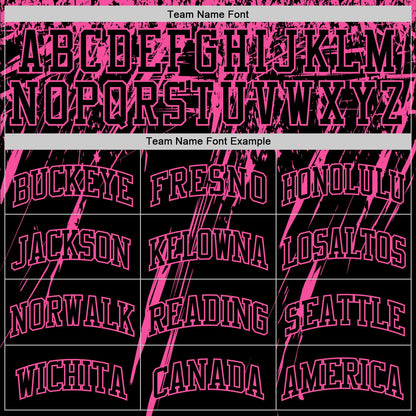 Custom Black Pink Splash Round Neck Sublimation Basketball Suit Jersey - Sky-Custom