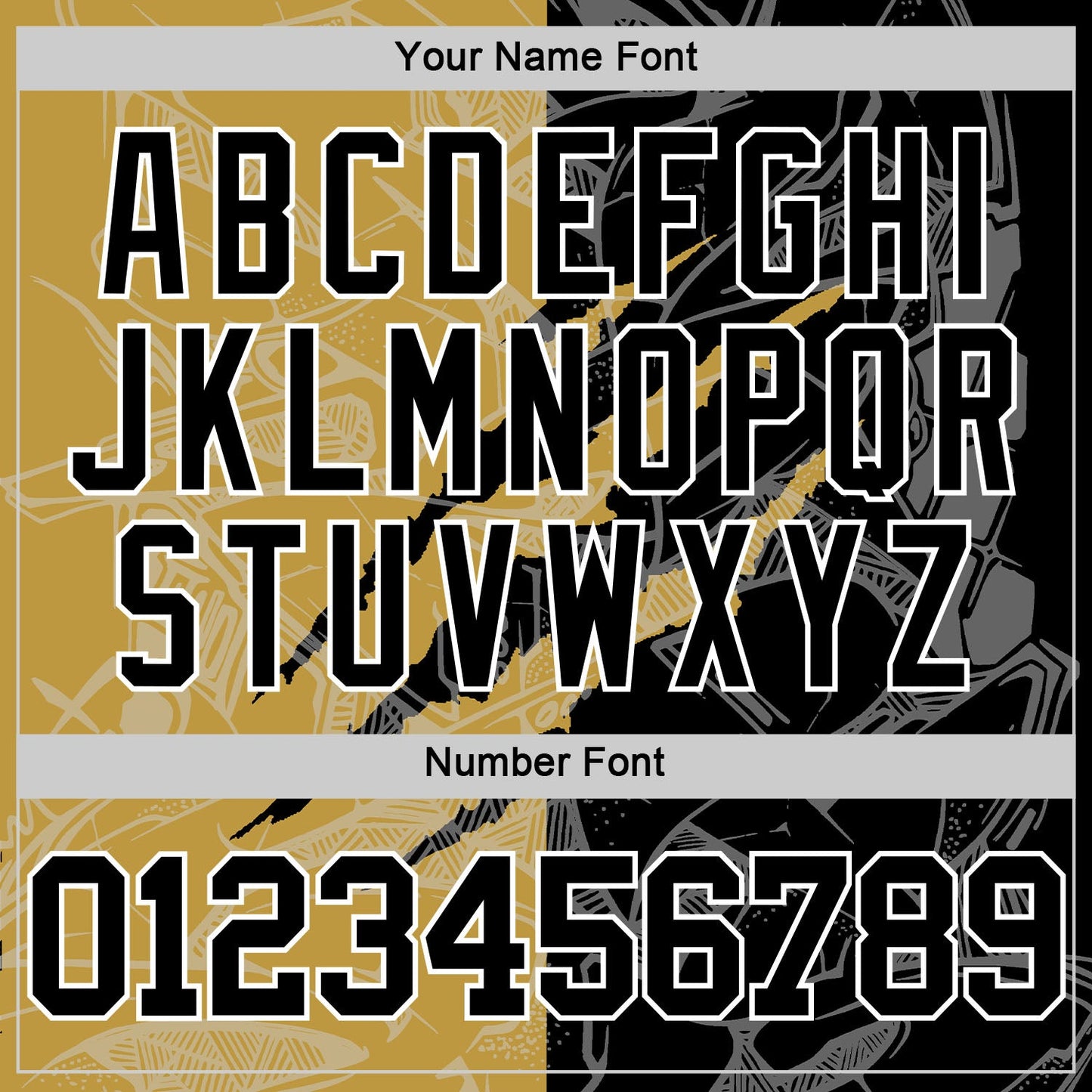 Custom Graffiti Pattern Black Old Gold-White Scratch Round Neck Sublimation Basketball Suit Jersey - Sky-Custom