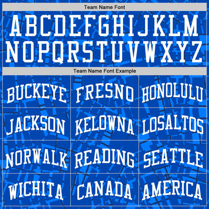 Custom Royal White Round Line Neck Sublimation Basketball Suit Jersey - Sky-Custom