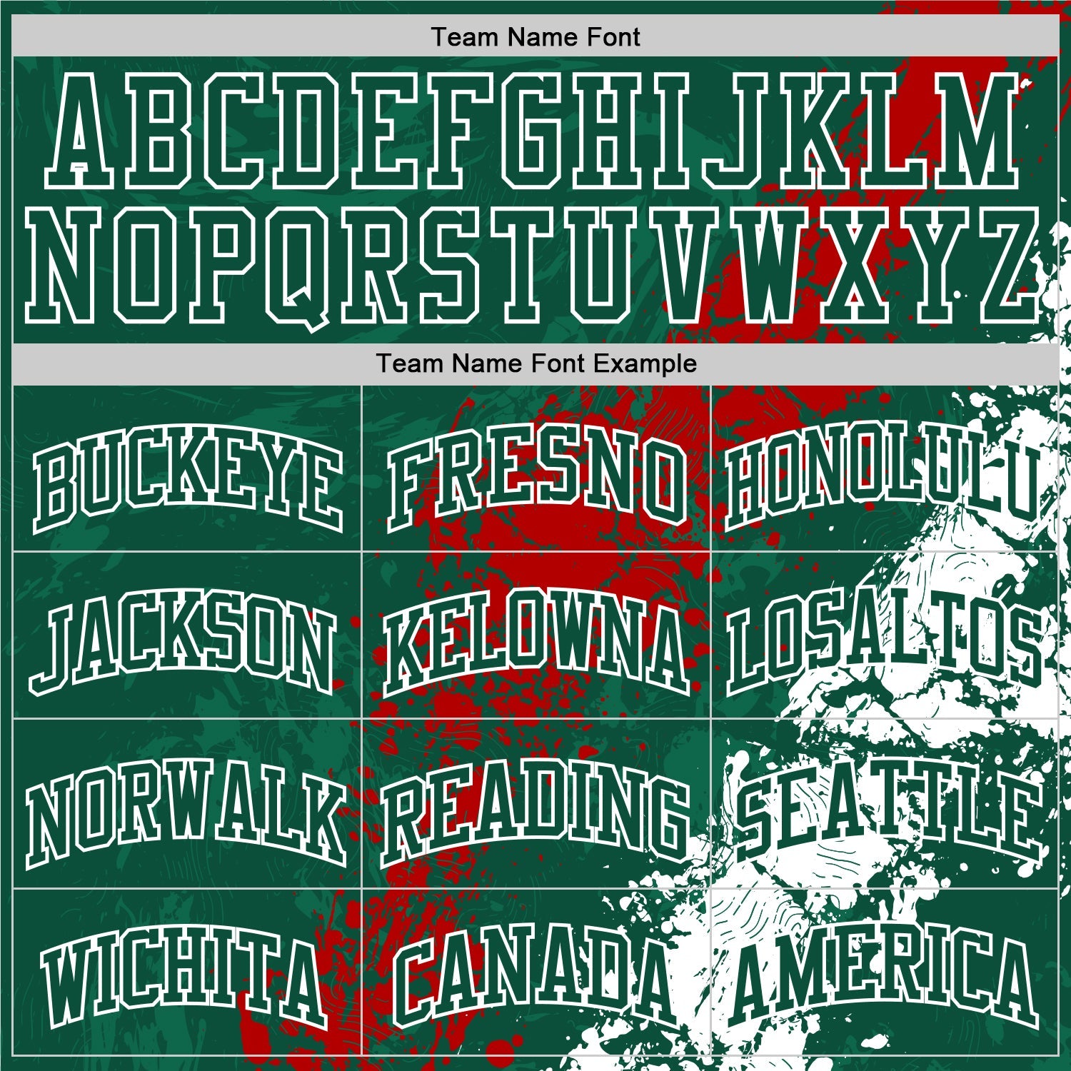 Custom Green Red-White Splash Round Neck Sublimation Basketball Suit Jersey - Sky-Custom