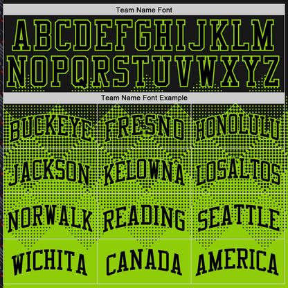 Custom Black Neon Green Gradient Square Shapes Round Neck Sublimation Basketball Suit Jersey - Sky-Custom