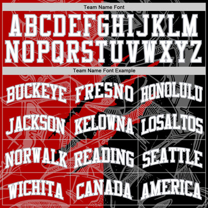 Custom Graffiti Pattern White Black Red-Gray Scratch Round Neck Sublimation Basketball Suit Jersey - Sky-Custom