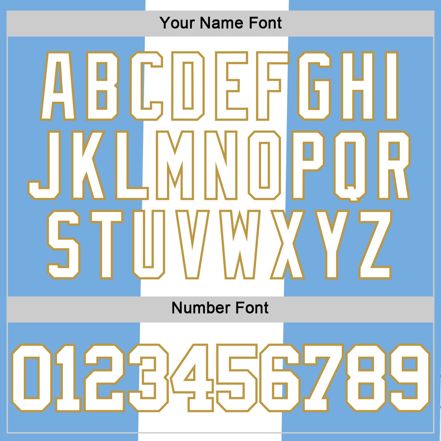 Custom Light Blue White-Old Gold Argentinian Flag Round Neck Sublimation Basketball Suit Jersey - Sky-Custom