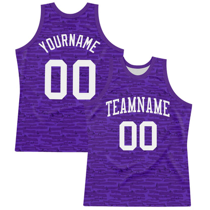 Custom Purple White Fragment Art Round Neck Sublimation Basketball Suit Jersey - Sky-Custom