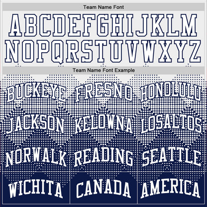 Custom White Navy Gradient Square Shapes Round Neck Sublimation Basketball Suit Jersey - Sky-Custom