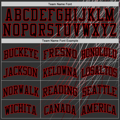 Custom Black Red Line Round Neck Sublimation Basketball Suit Jersey - Sky-Custom