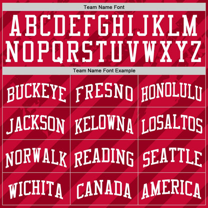 Custom Red White Line Round Neck Sublimation Basketball Suit Jersey - Sky-Custom