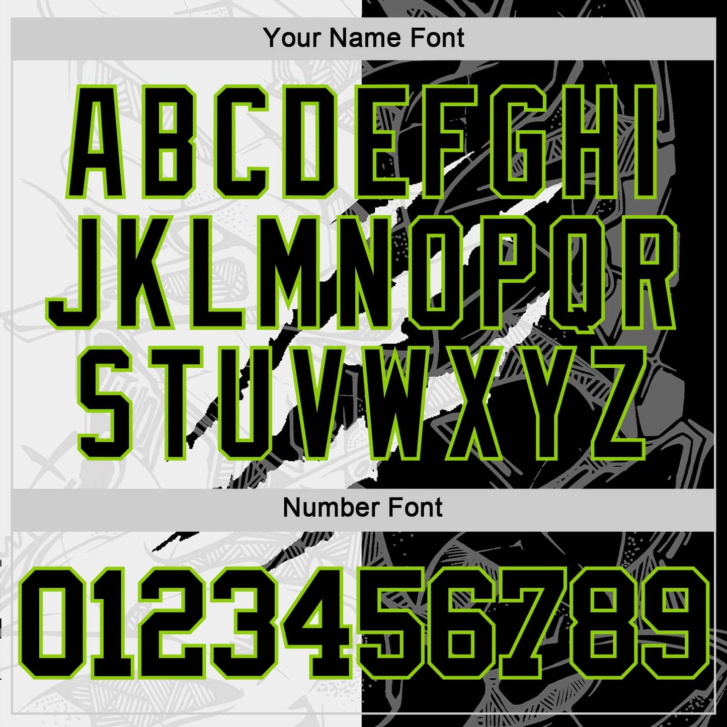 Custom Graffiti Pattern Black White-Neon Green Scratch Round Neck Sublimation Basketball Suit Jersey - Sky-Custom