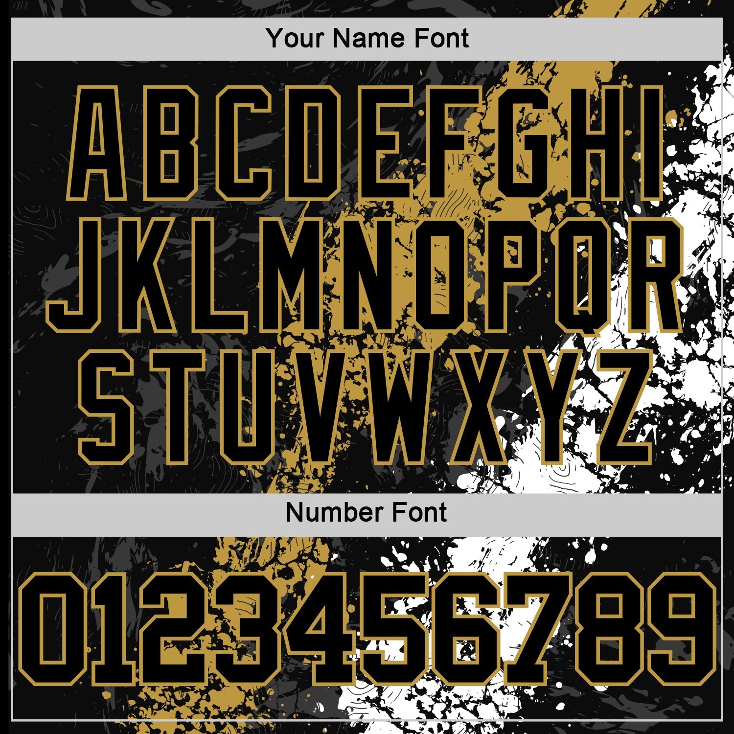 Custom Black Old Gold-White Splash Round Neck Sublimation Basketball Suit Jersey - Sky-Custom