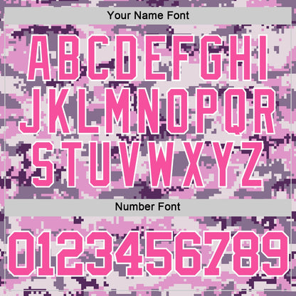 Custom Camo Pink-White Round Neck Sublimation Salute To Service Basketball Suit Jersey - Sky-Custom