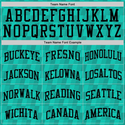 Custom Teal White Line Round Neck Sublimation Basketball Suit Jersey - Sky-Custom