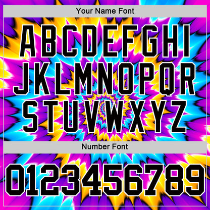 Custom Tie Dye Black-White Round Neck Sublimation Basketball Suit Jersey - Sky-Custom
