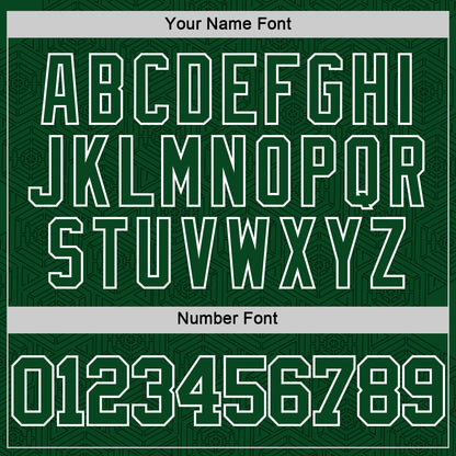 Custom Green White Geometric Shape Round Neck Sublimation Basketball Suit Jersey - Sky-Custom