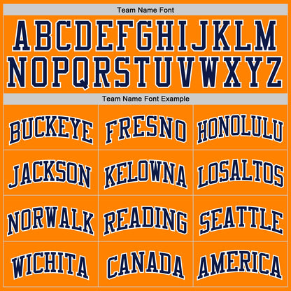 Custom Bay Orange Navy-White Authentic Basketball Jersey - Sky-Custom