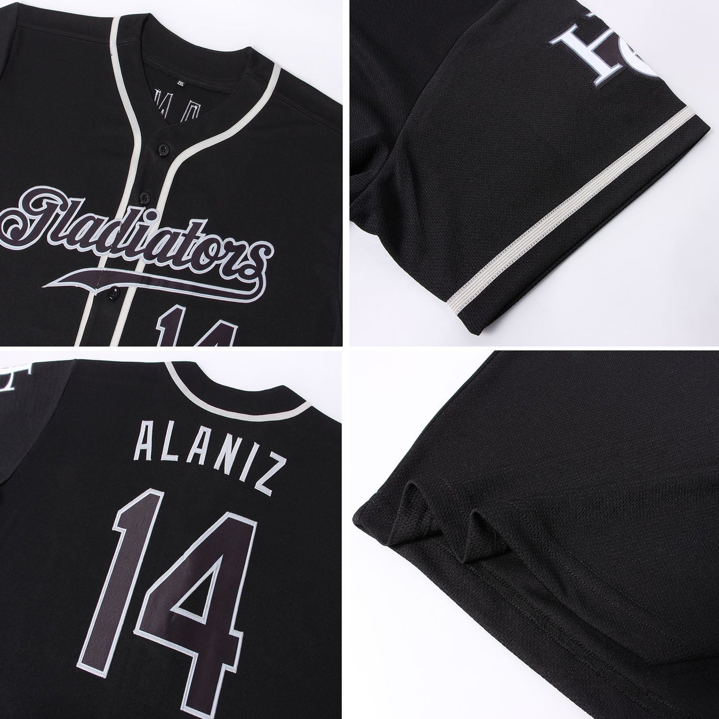 Custom Black Black-Gray Authentic Baseball Jersey - Sky-Custom