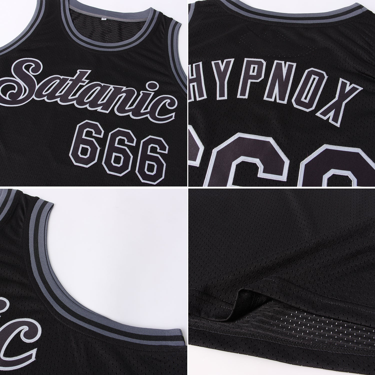Custom Black Black-Gray Authentic Throwback Basketball Jersey - Sky-Custom